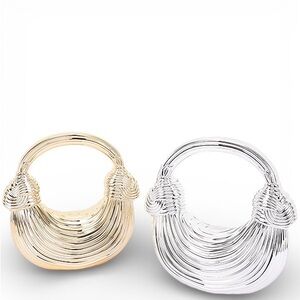 Gold & Silver Metal Clutch Bag